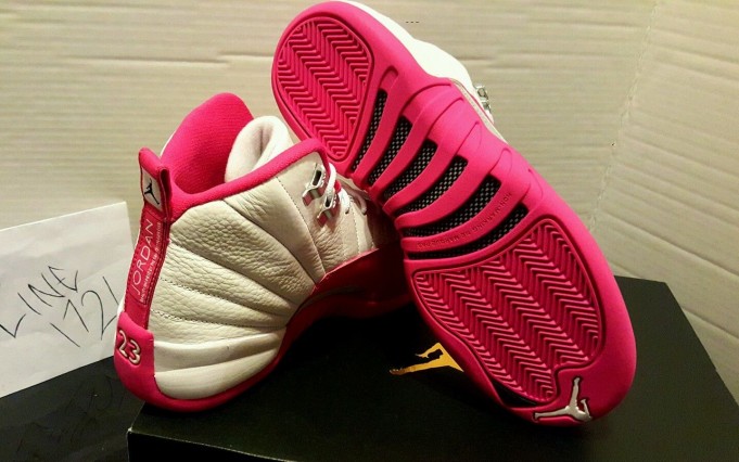 light pink and white jordan 12