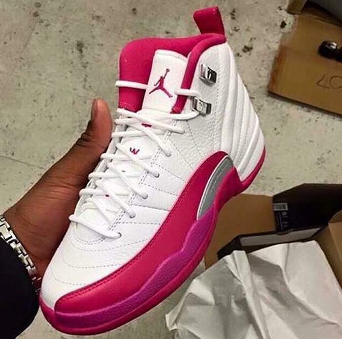 Air Jordan 12 White Pink