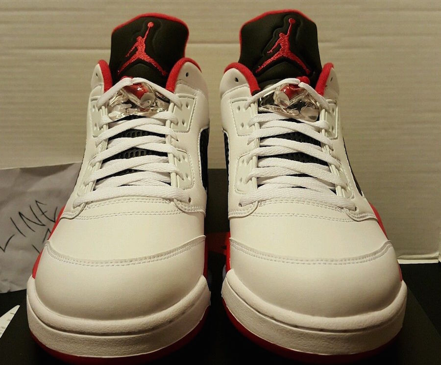 Air Jordan 5 Low White Fire Red Black