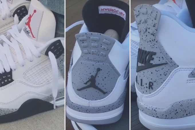 Nike Air Jordan 4 White Cement On-Feet Video Review Comparison