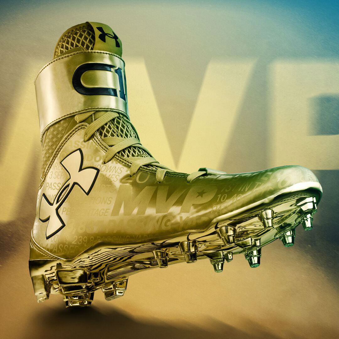 Cam Newton Gold MVP Under Armour Cleats