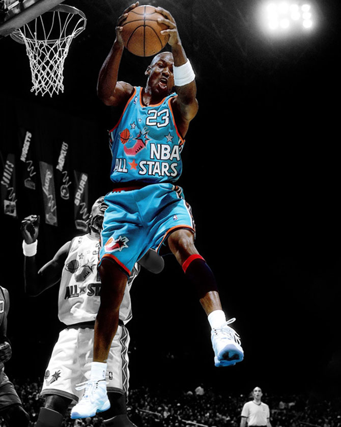 NBA All Star Columbia Air Jordan 11 Galaxy Nike Foamposite