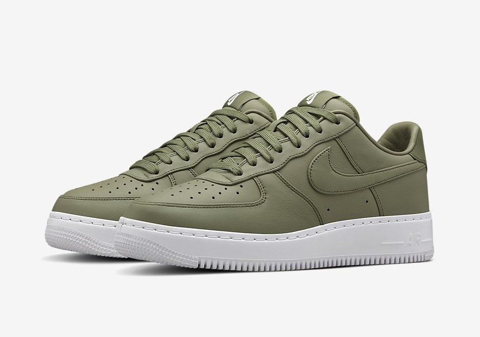 army green high top air force ones