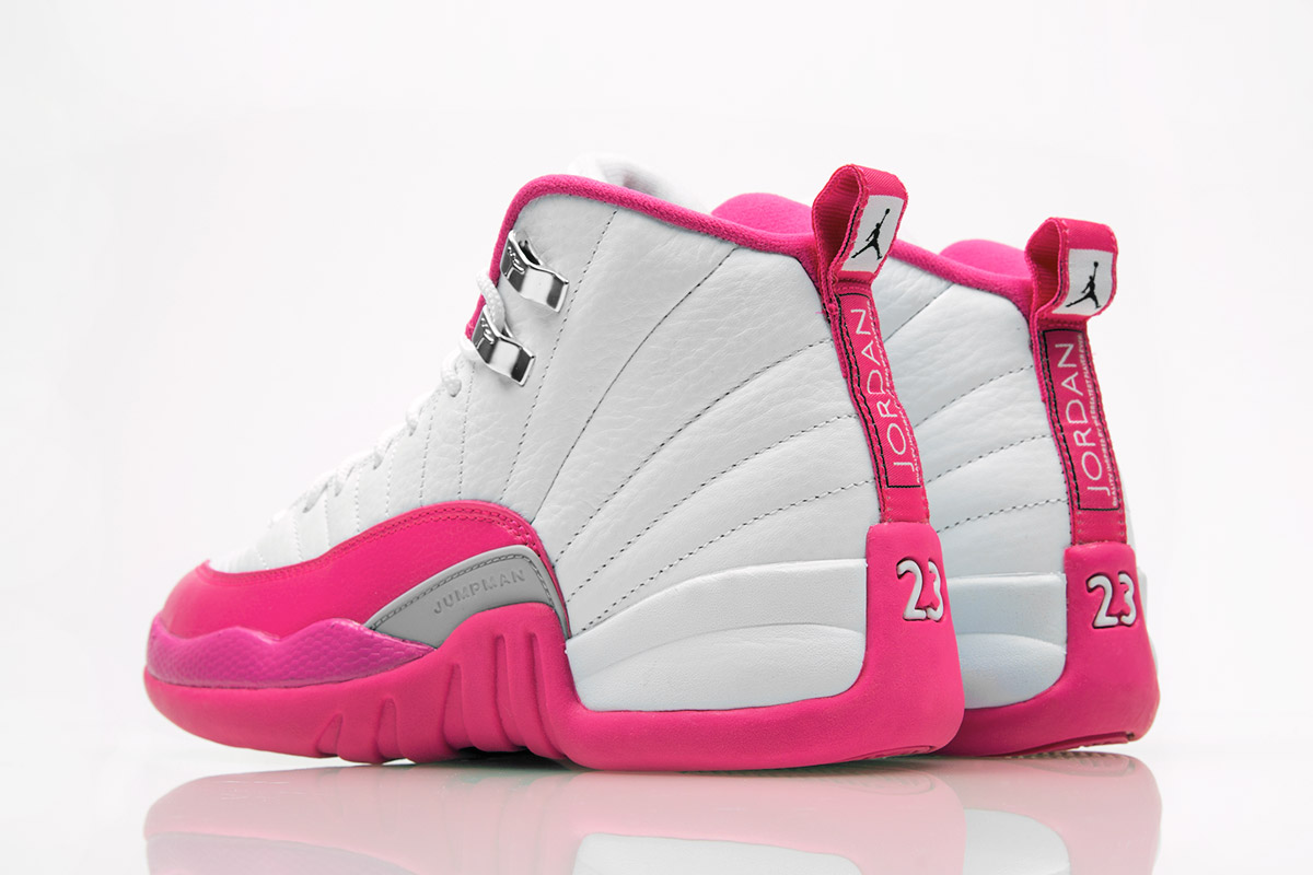 Girls Air Jordan 12 Pink White