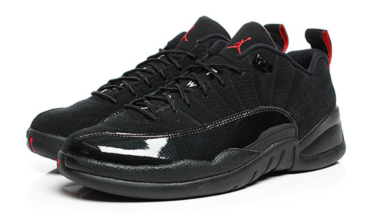 Air Jordan 12 Retro Low Black Patent Sneakers