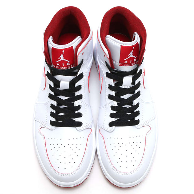 Air Jordan 1 Mid White Red