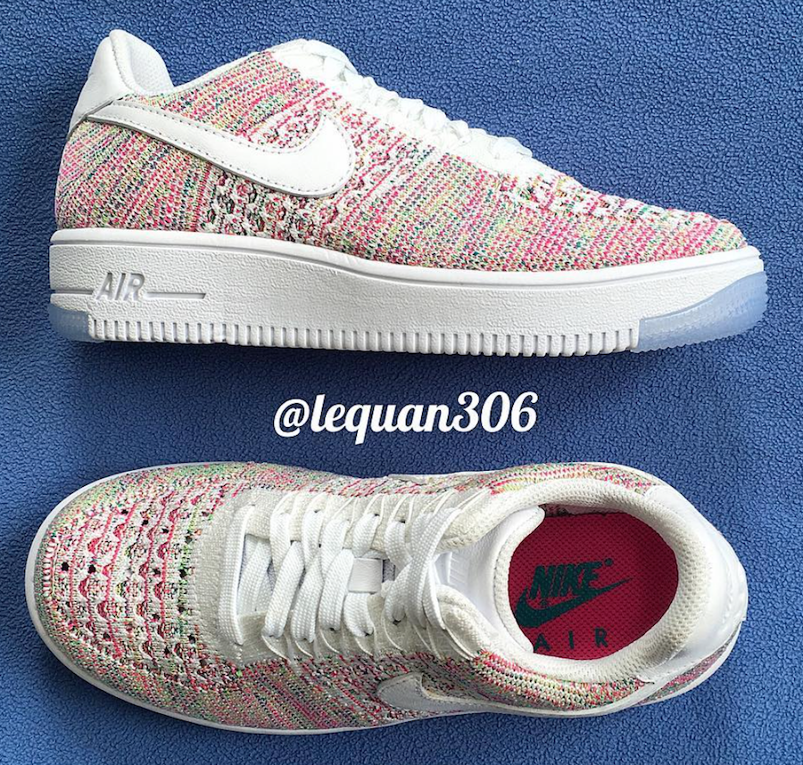 Nike Flyknit Air Force 1 Low Multicolor White