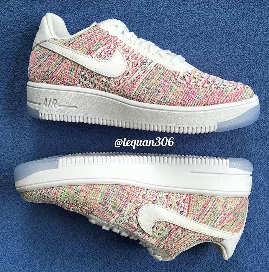 Nike Flyknit Air Force 1 Low Multicolor White