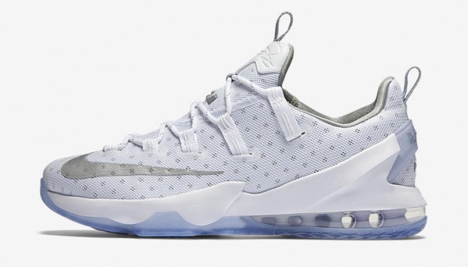 lebron 13 low white silver