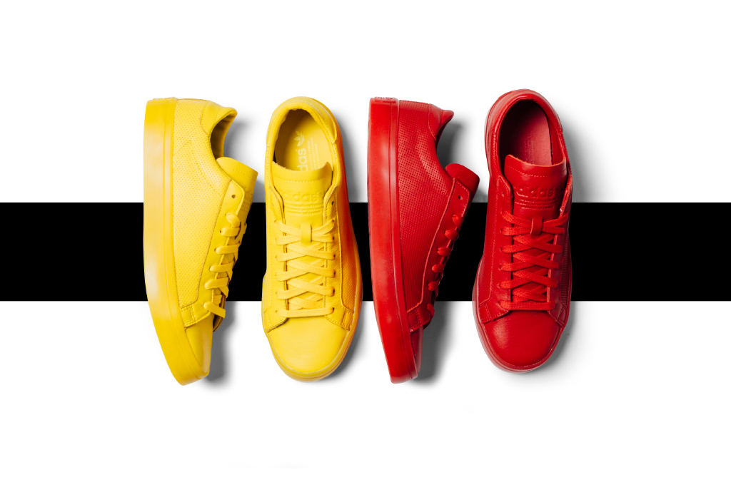 adidas Court Vantage AdiColor Yellow Red
