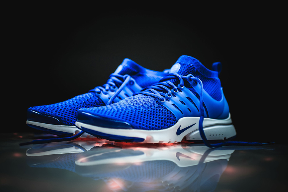 nike presto ultra flyknit blue training shoes