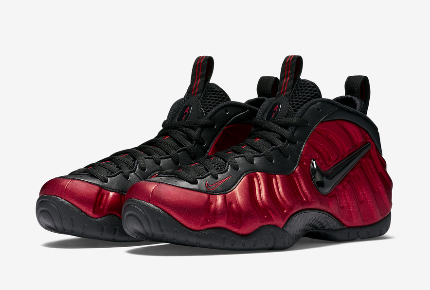 Nike Air Foamposite Pro University Red Black Official Look