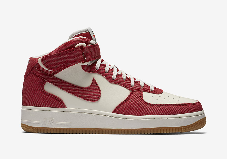 mens red and white air force ones