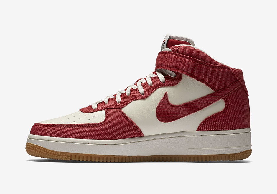 Nike Air Force 1 Mid Red Denim - Sneaker Bar Detroit