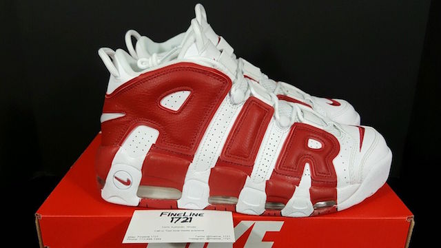 Bulls Nike Air More Uptempo White Gym Red 414962-100