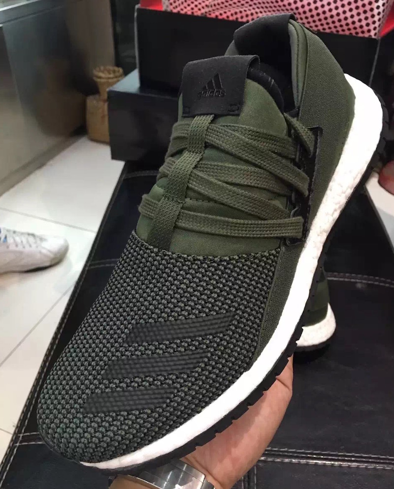 adidas Pure Boost Raw Green Olive