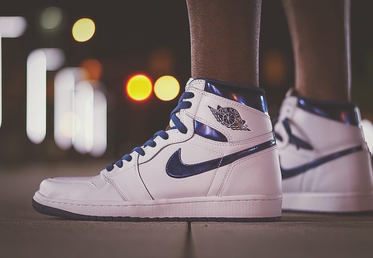 Air Jordan 1 OG White Metallic Navy 2016 - Sneaker Bar Detroit