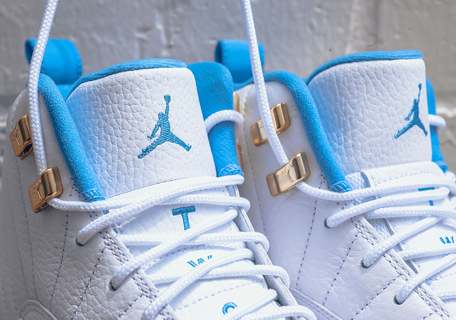 Air Jordan 12 Gs White Metallic Gold University Blue Sneaker Bar Detroit