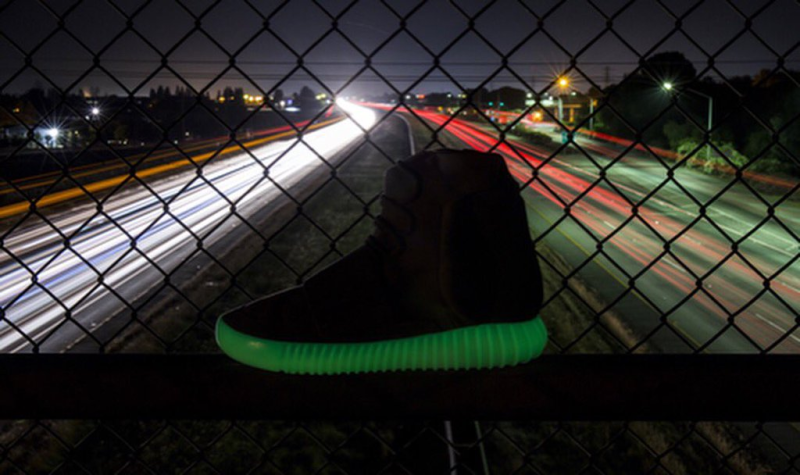 Alexander Graham Bell Exclamation point Get cold Glow in the Dark Yeezy 750 Boost - Sneaker Bar Detroit
