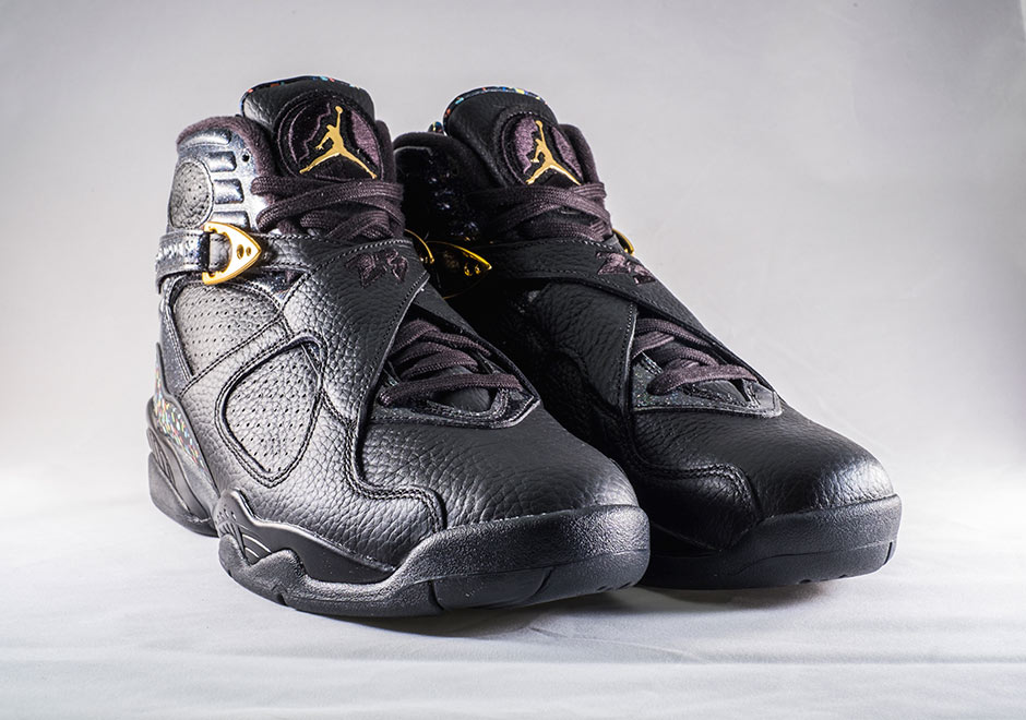 jordan 8 black and gold