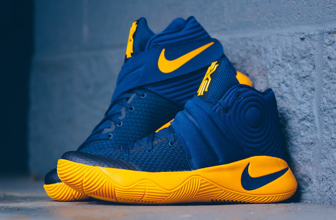 kyrie 2 navy blue and yellow