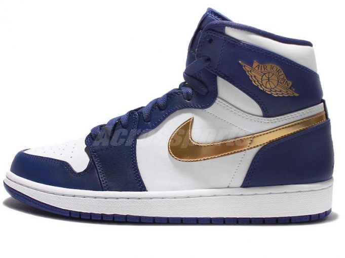 Authentic Air Jordan 1 Bright Blue White Black Men,Jordan I