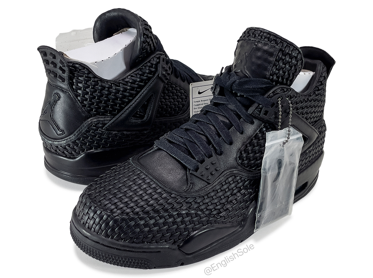 Air Jordan 4 Premium“黑色梭织”样品细节设计
