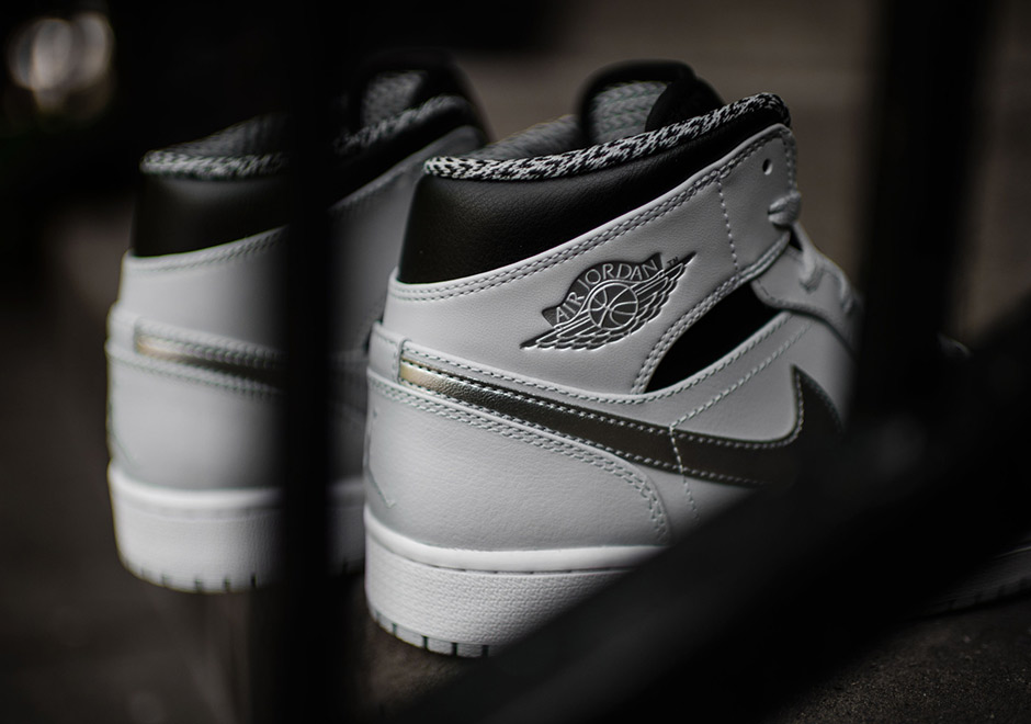 Air Jordan 1 Mid Wolf Grey Pure Platinum - Sneaker Bar Detroit