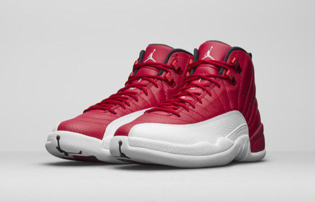 white and red 12 jordans