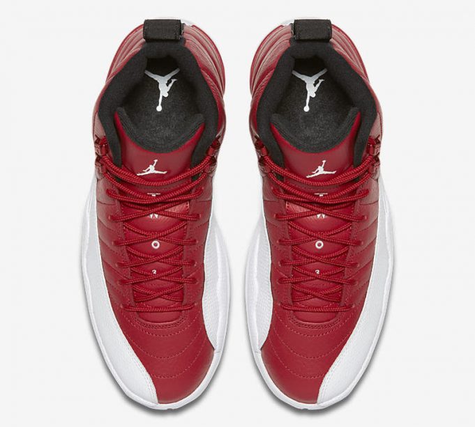 jordan12 red and white