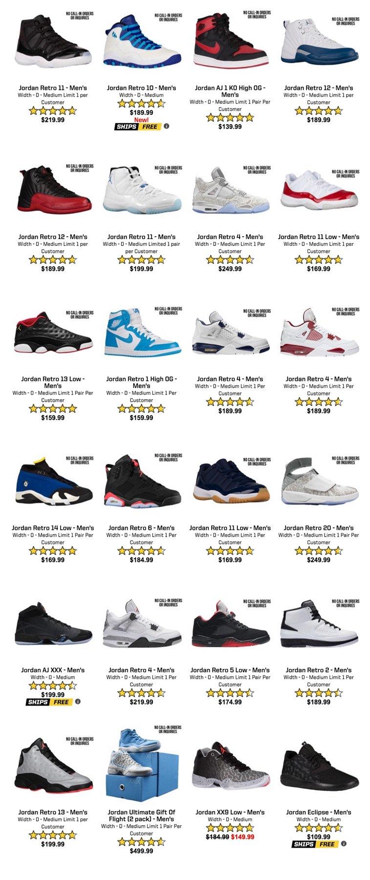 Air Jordan Restock Eastbay June 2016 - Sneaker Bar Detroit