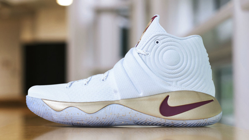 Kyrie Irving Nike Kyrie 2 White Gold Wine Finals PE