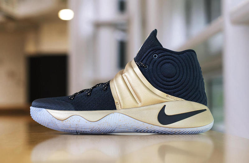 Nike Kyrie 2 Navy Gold Finals PE