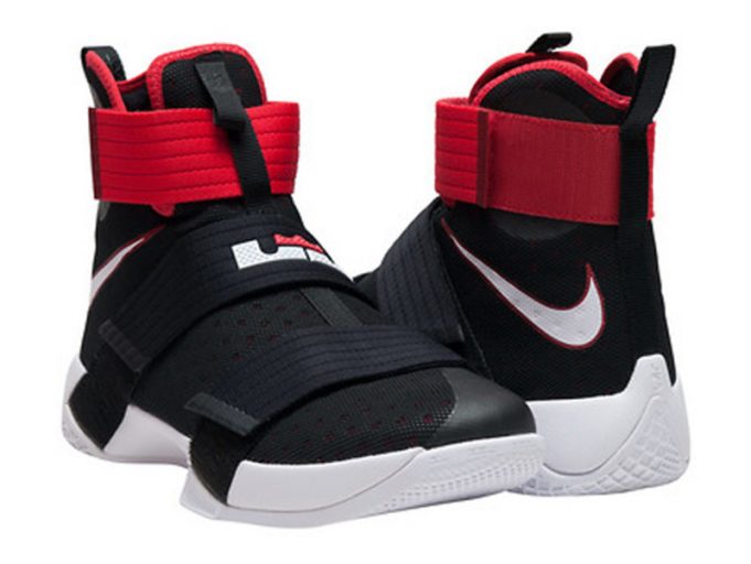 lebron soldier 10 red and black