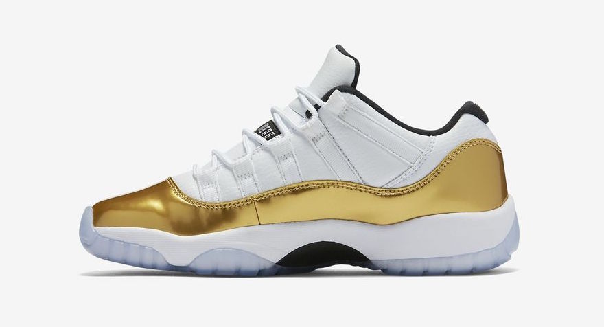 air jordan 11 white and gold