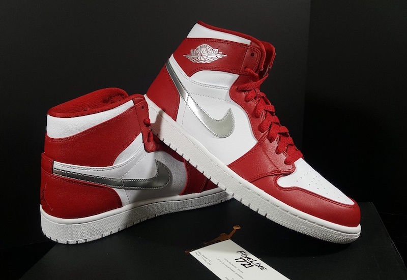jordan 1 red white and silver