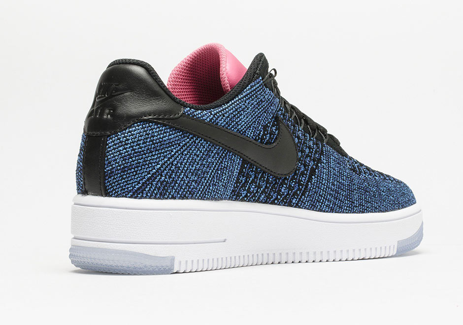 Nike Air Force 1 Flyknit Low Deep Royal Blue Pink