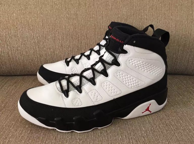 jordan 9 red white and black
