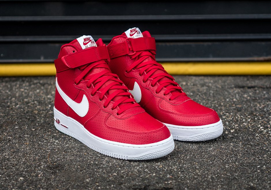 nike air force high tops red