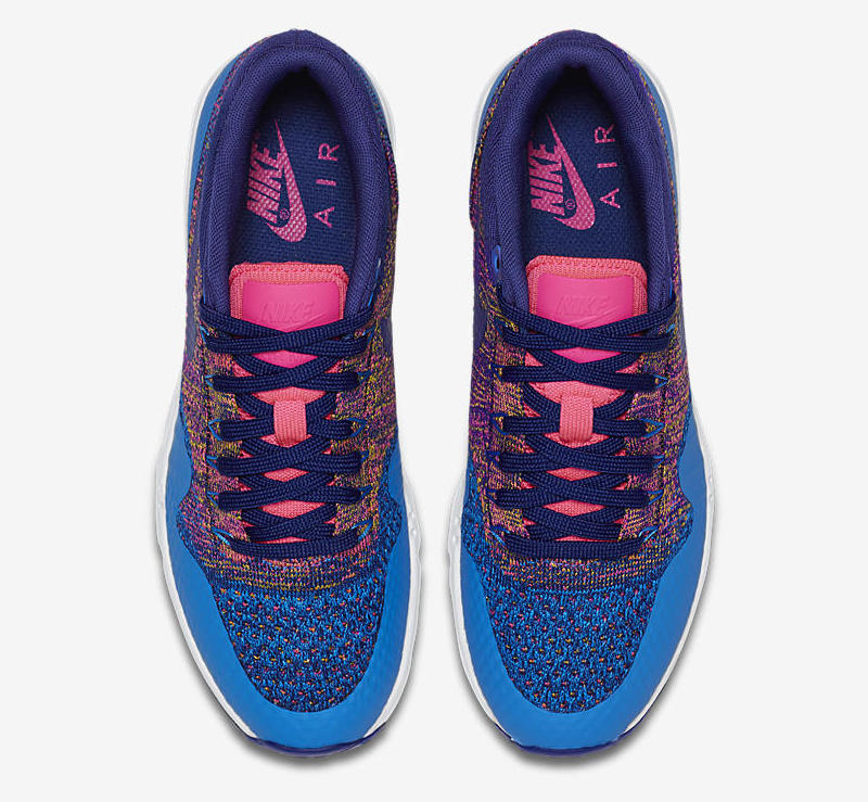 Multicolor Nike Air Max 1 Ultra Flyknit Blue Pink