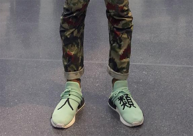 Pharrell Spotted In Unreleased Adidas NMD 'Human Race' Sneakers
