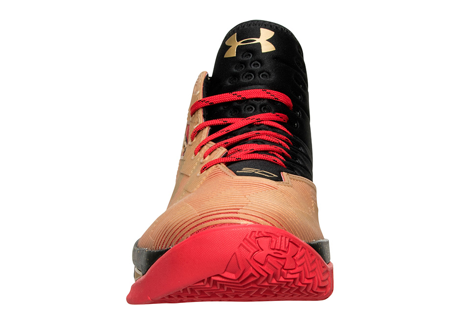 Under Armour Curry 2.5 49ers Red Black Metallic Gold