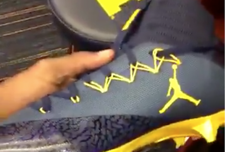 Michigan Air Jordan Football Cleats Sneaker Bar Detroit