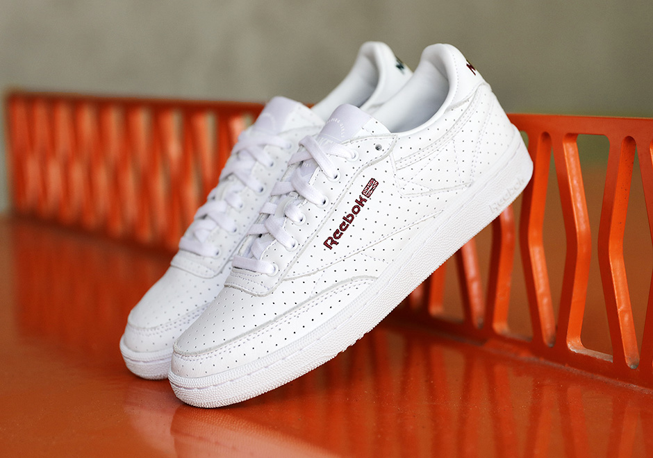 NAKED Reebok Club C White Perforated Leather - Sneaker Bar 