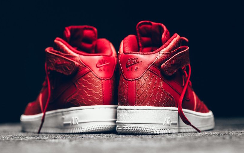 Nike Air Force 1 Mid Red Python