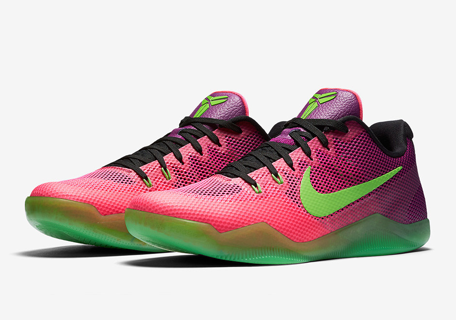 Nike Kobe 11 Mambacurial Pink Flash Action Green