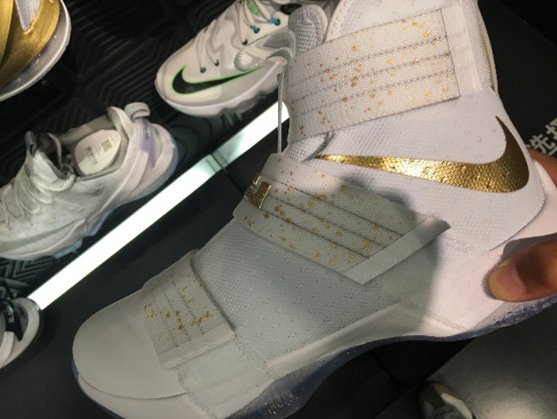 Nike LeBron Soldier 10 White Gold Sneaker Bar Detroit