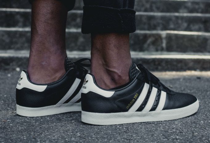 adidas 350 black leather