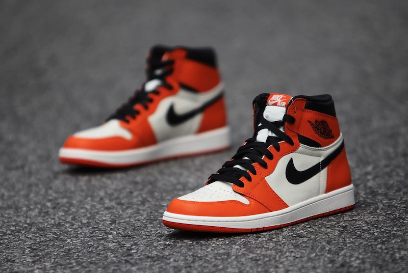 jordan 1 reverse shattered backboard on feet