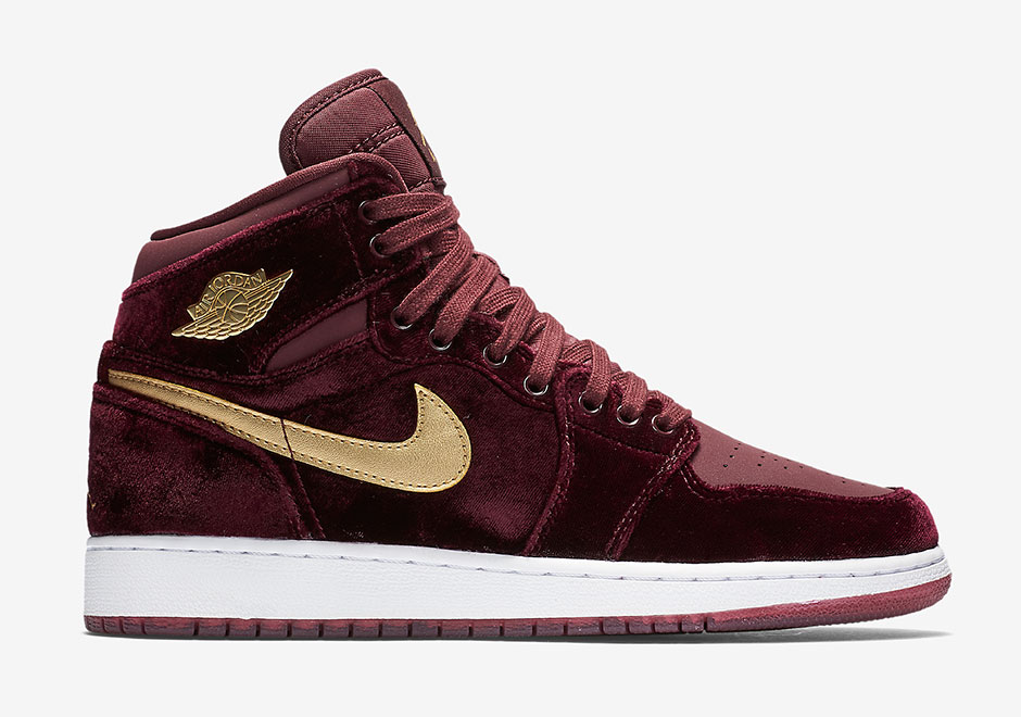 burgundy and gold air force ones